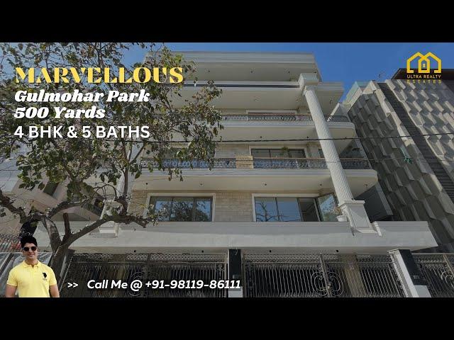 MASSIVE SOUTH DELHI HOUSE | 500 YARDS LUXURY BUILDER FLOOR IN GULMOHAR PARK #SOUTHDELHI | 4 BHK #URE