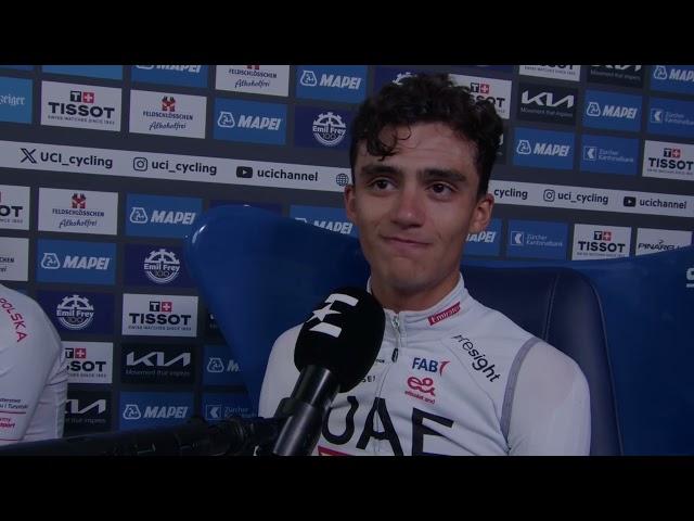 Isaac del Toro - Interview at the finish - World Championships ITT U23 (Zürich) 2024