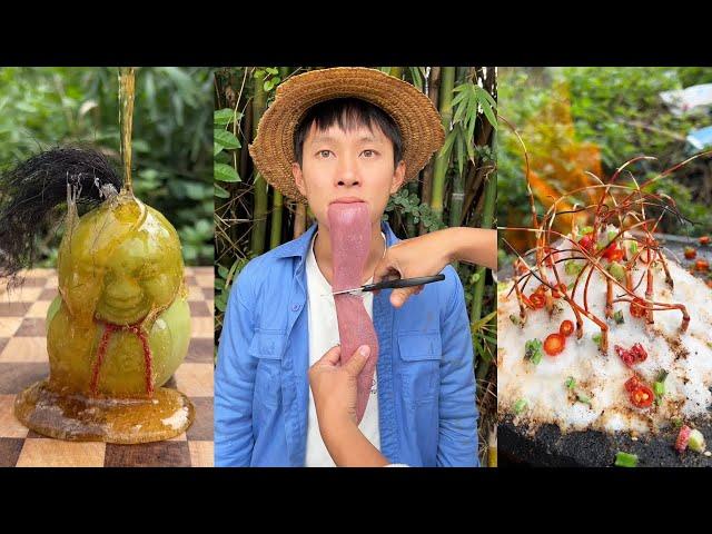 Ginseng fruit made into candied haws|Chinese Mountain Forest Life and Food #Moo TikTok#FYP