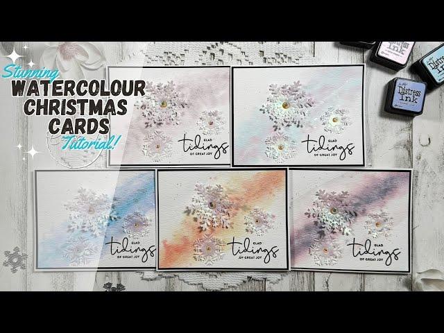 Stunning Watercolour Snowflake A2 Christmas Cards | Week 2 - 12 weeks of Christmas Series