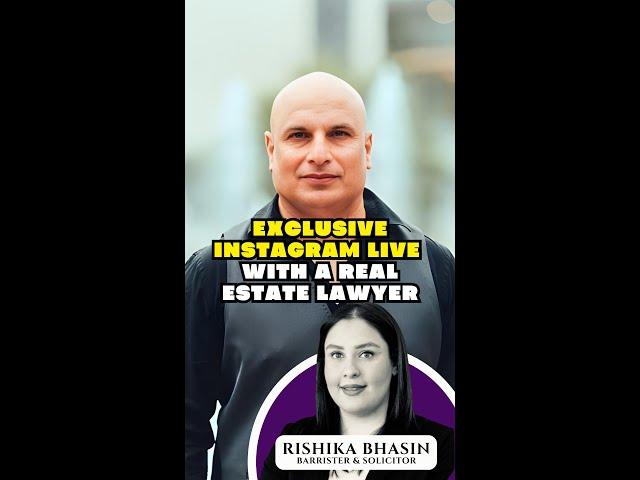 Exclusive Instagram LIVE with a Real Estate Lawyer | Jay and Jaya Dewan