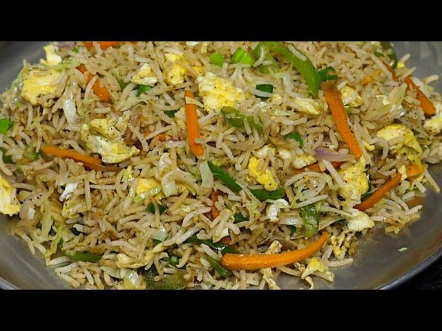 10 நிமிடத்தில் பிரைடு ரைஸ் | Restaurant style egg fried rice | Egg Fried rice recipe in tamil