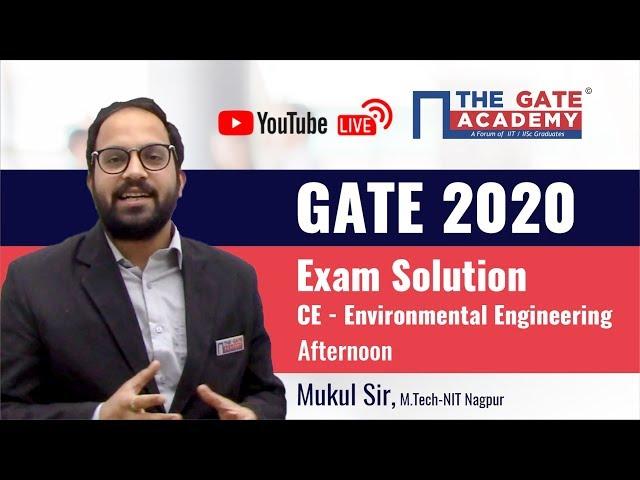 Live Environmental Engineering GATE 2020 Solutions & Answer Key - Civil Engg - Afternoon