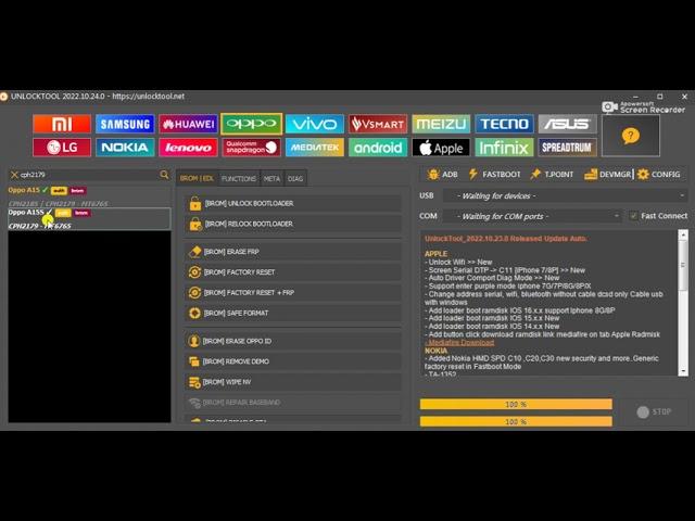 oppoA15s cph2179 pattern +frp One click by unlocktool
