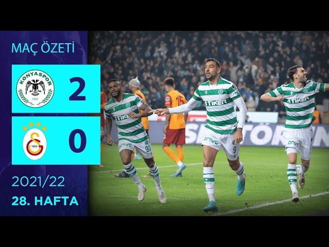 ÖZET: Konyaspor 2-0 Galatasaray | 28. Hafta - 2021/22