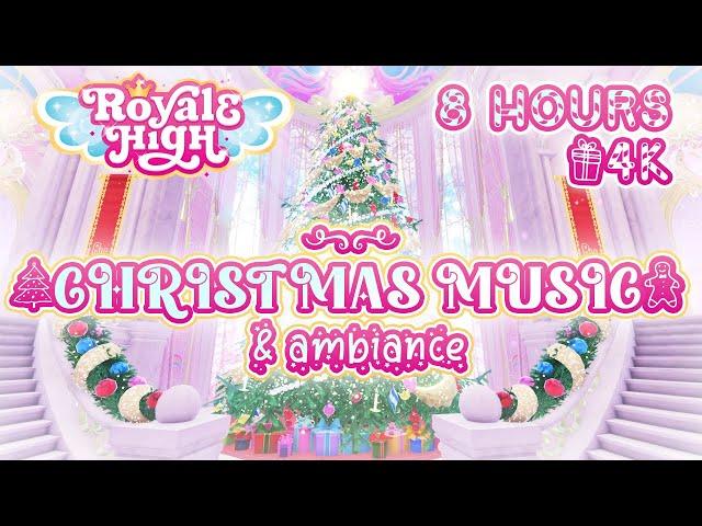 8 HOURS CHRISTMAS MUSIC & AMBIANCE IN ROYALE HIGH ROBLOX | Royalty Free Music to Study or Chill To