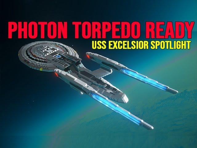 USS Excelsior With Photon Torpedoes - Star Trek - Space Engineers