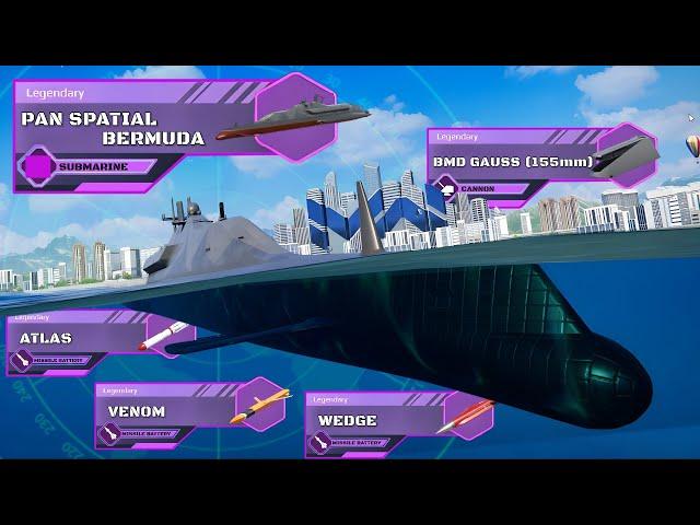 NEW Submarine! PAN SPATIAL Bermuda Overview and Gameplay | The Full Pack Sub | Modern Warship