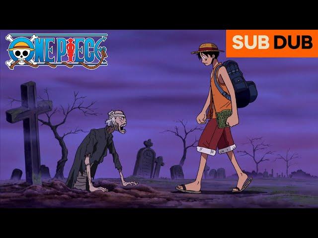 Luffy Pushes Zombie Into Grave | One Piece