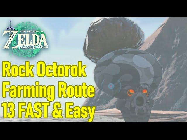 Zelda Tears of the Kingdom Rock Octorok locations guide, 13 total - best farming route