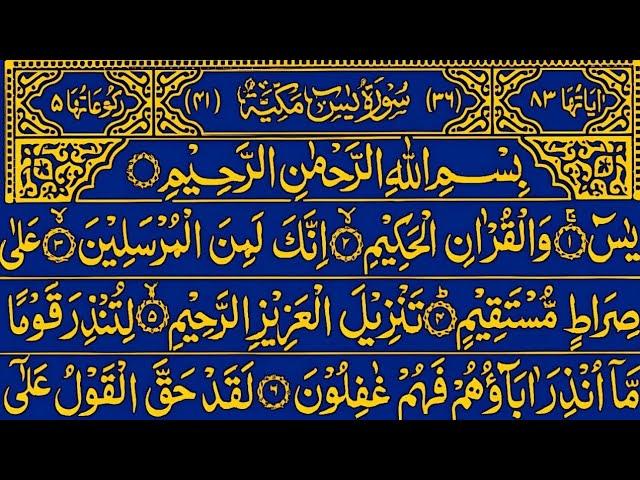 Surah Yaseen Surah Rahman || Most Qur'an Recitation || Surah Yasin full Episode || With Arabic text