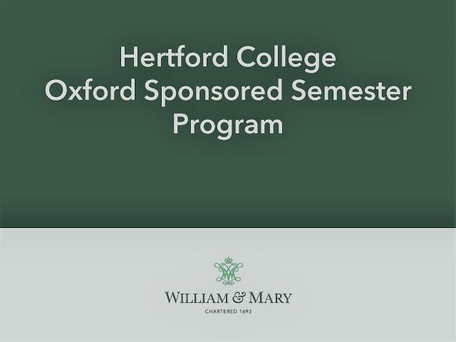 W&M Oxford Program Video Application