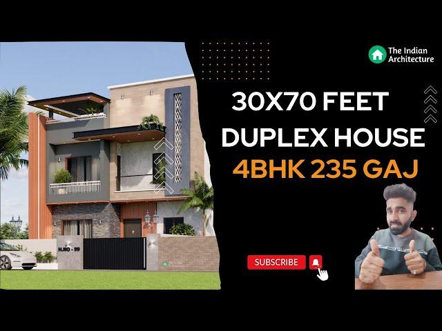 30X70 house design | 4bhk house plan | 235 GAJ house 2024 | the indian architecture