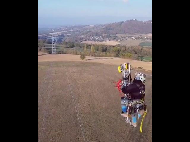 Riding a single conductor cart on a transmission line ️ Must See