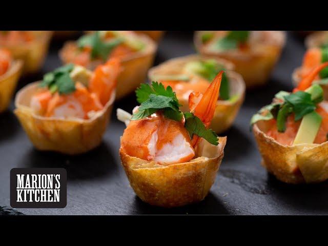 Prawn Cocktail Wonton Cups - Marion's Kitchen