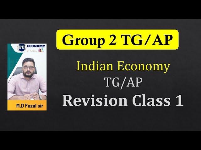 Economy | TS/AP | Group1 | Group2 | Current Affairs 2024 | Monthly Current Affairs | EconomybyFazal