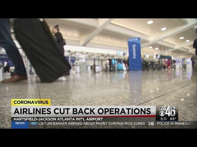 Airlines cut back operations due to coronavirus