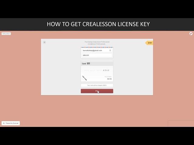 How to get Crealesson License Key