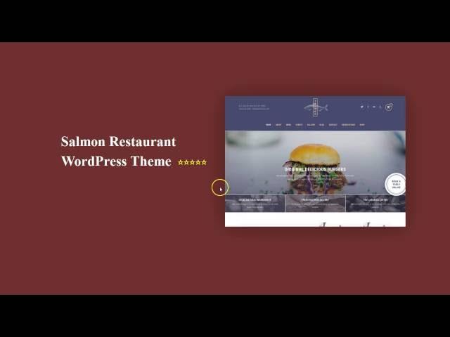 Salmon Restaurant WordPress Theme