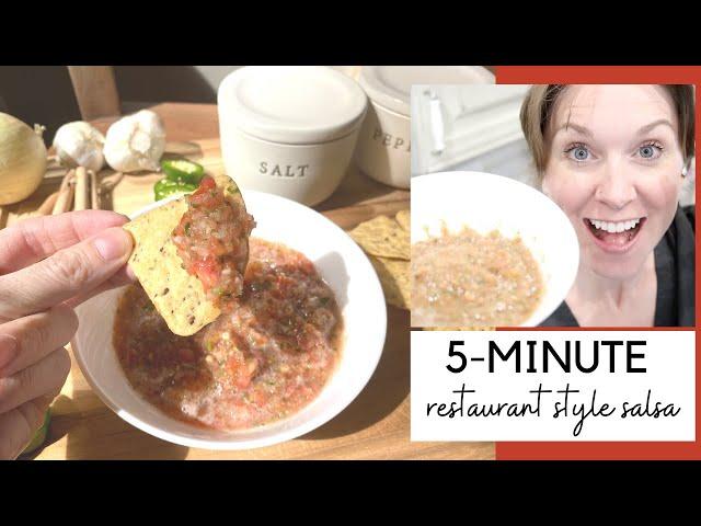 5 minute restaurant style salsa recipe | Easy salsa recipe to can