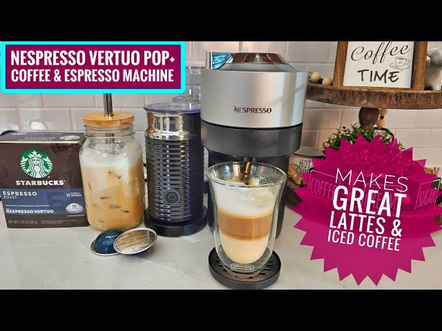 Nespresso Vertuo Pop+ Espresso Machine and Nespresso Milk Frother!  Makes The Best Iced Coffee!