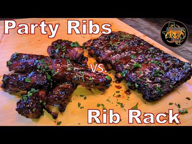 Party Ribs vs Rib Rack - Which ones better? #pork #ribs #party #appetizers #typhur #thermometer