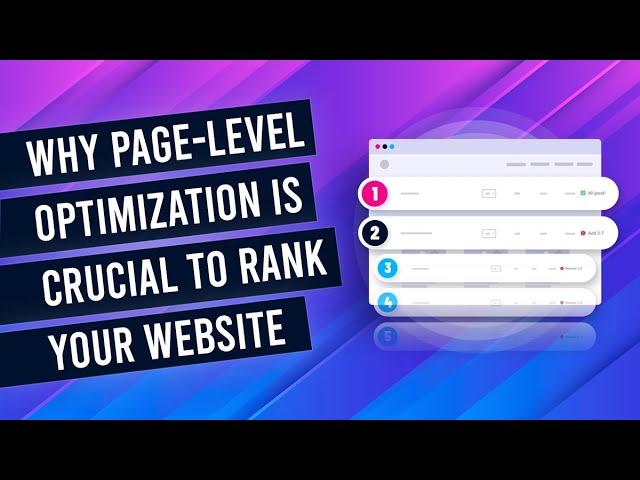 Why Page Level SEO Optimization Is Crucial To Rank Your Website