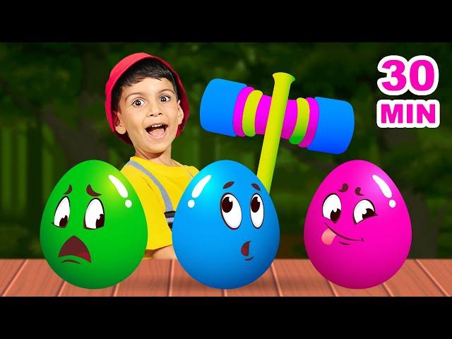 Egg Surprise Colors and More Surprise Eggs Nursery Rhymes for Kids | BabyBillion