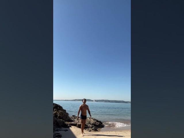 Seaside action #vitaminc #vitaminsea #beachlife #beachvibes #speedos #trunks #sea #meditation