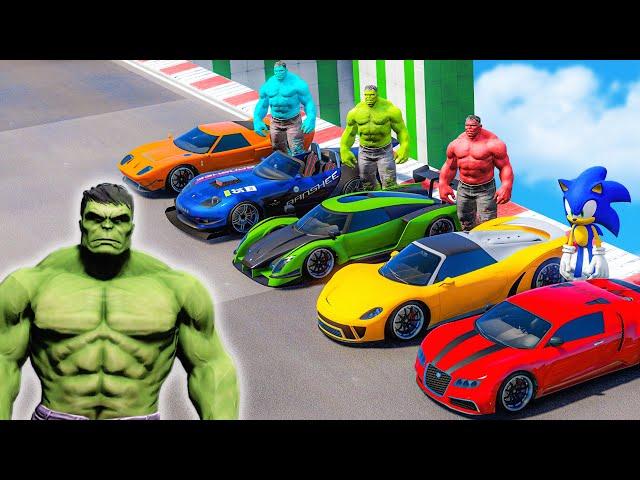 HULK ARMY Racing CHALLENGE | Team Superheroes Race Challenge with Supercars competition #8