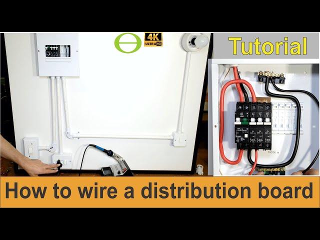 How to wire a single phase distribution board and load circuits - tutorial