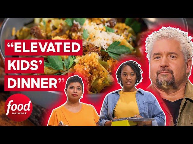 Guy Fieri Challenges Teachers To Make Kids' Meals! | Guy's Grocery Games