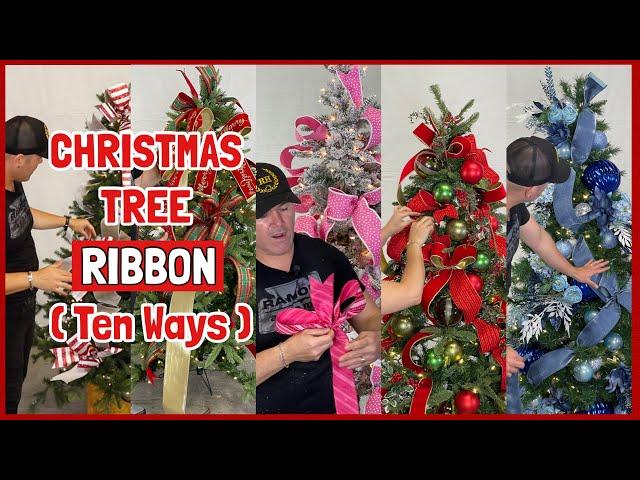 Ten Ways To Add Ribbon To A Christmas Tree / Christmas Tree Decorations Ideas 2024 / Ramon At Home