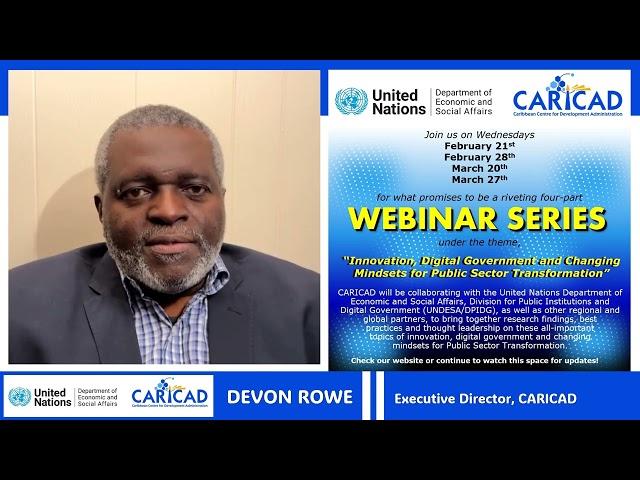 CARICAD/ UN DESA Webinar Series - Invitation