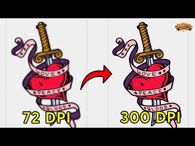 DTF Printing - Convert A Low Resolution 72dpi Logo Into High Res 300dpi in Photoshop