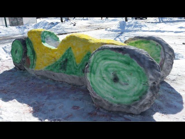 Snow Trike sculpture 2nd one of 2016. 2nd paint