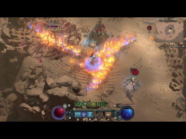 Diablo 4 Season of the ConstructFirewall Sorcerer PvP🩸Blood Surge Necromancer vs Firewall Sorcerer