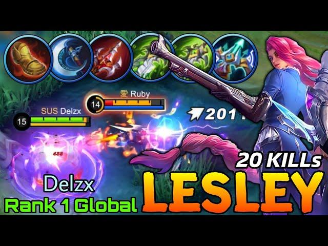 20 Kills Lesley Deadly Sniper! - Top 1 Global Lesley by Delzx - Mobile Legends