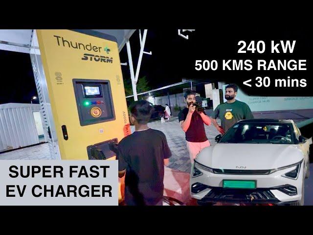 We Used A SUPER FAST Bus CHARGER For KIA EV6
