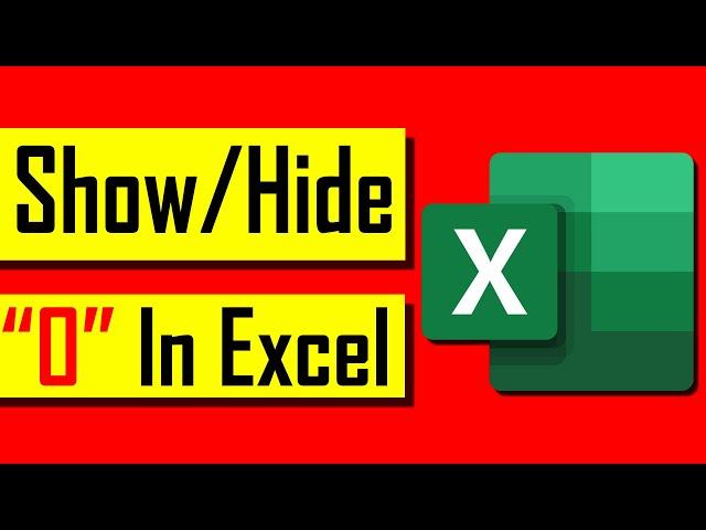 How to Display or Hide Zero Values In Excel