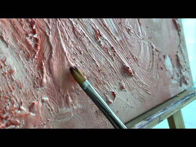 Easy Abstract Painting for Beginners / Plaster Mixture and Gold Leaf Sheets