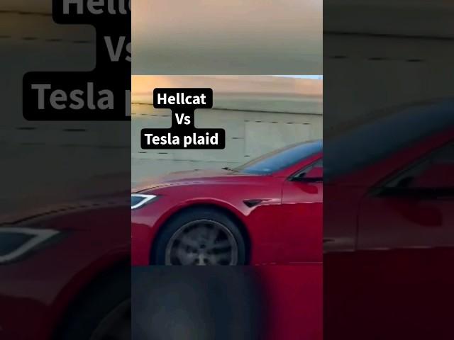 Hellcat  Tesla plaid  #1320video #hellcat #tesla