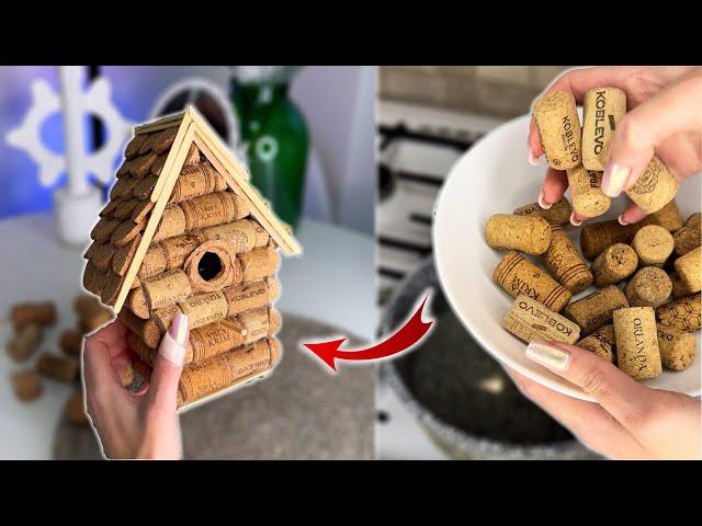 Wine Corks Craft Idea - DIY Decorative Bird House