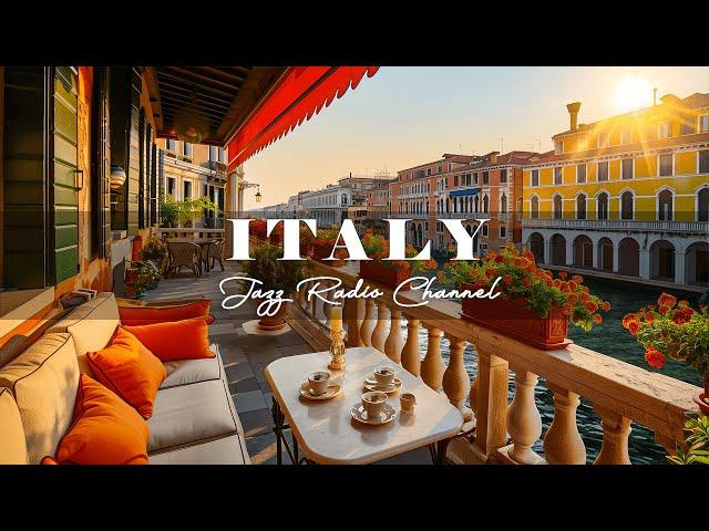 Italy Cafe Ambience  Fresh Morning Atmosphere with Happy Summer Jazz Music to Work, Study & Relax