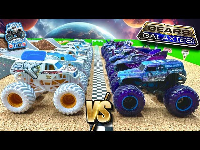 Toy Diecast Monster Truck Racing Tournament | Round #31 | Spin Master MONSTER JAM GEARS  GALAXIES