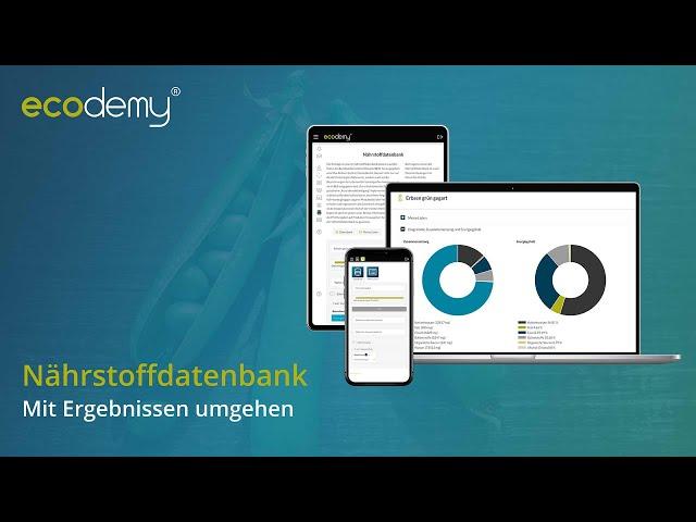 ecodemy Nährstoffdatenbank – Mit Ergebnissen umgehen