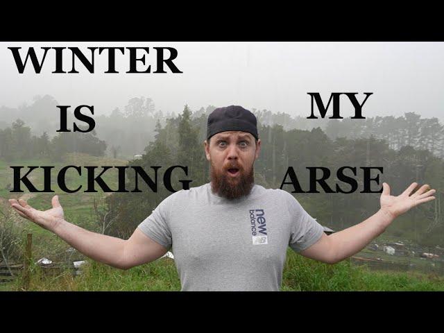 WINTER IS KICKING MY ARSE !! | featherndown homestead vlog