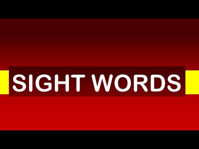 SIGHT WORDS | learn sight words | educational video for kids | elearning studio