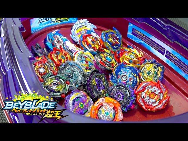 SPARKING BEYS SURGE BATTLE in Slayer Showdown Beystadium! Beyblade Burst Sparking/Surge