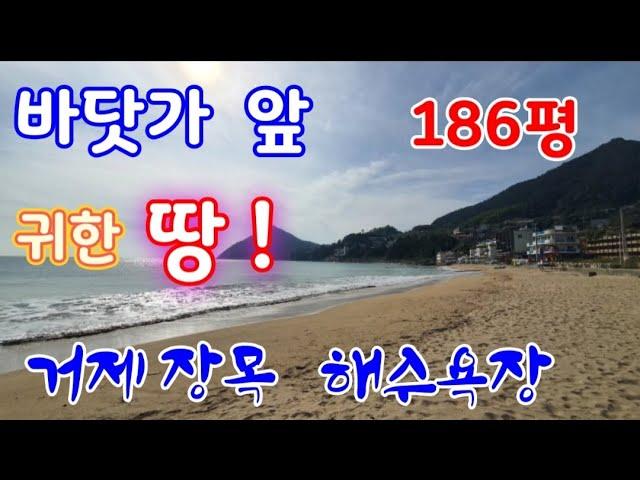 해수욕장 앞 토지 매매- 거제도 장목면 바닷가 바로 앞 귀한 땅 매물.